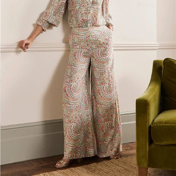 Boden Pants - Boden Zoe Wide Leg Paisley Palazzo Pant Size US 8